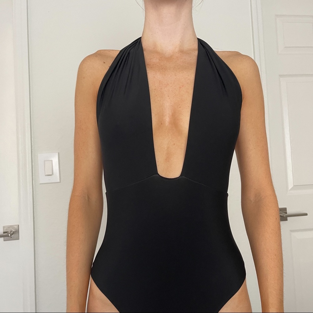 AERIE BLACK ONE PIECE BATHING SUIT